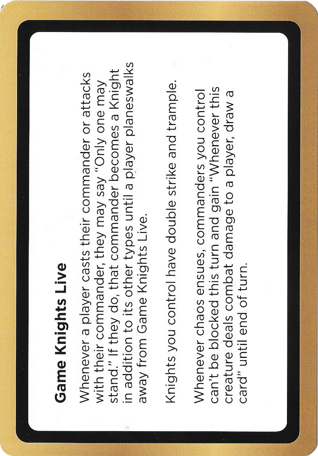 Game Knights Live Card Image