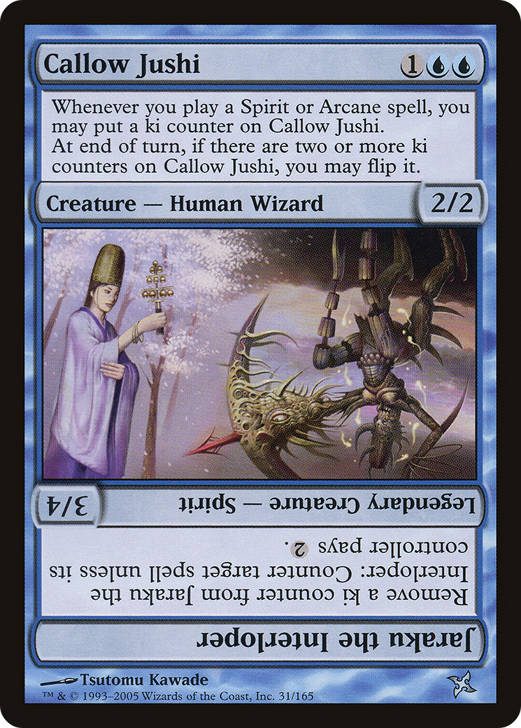 Callow Jushi // Jaraku the Interloper Card Image