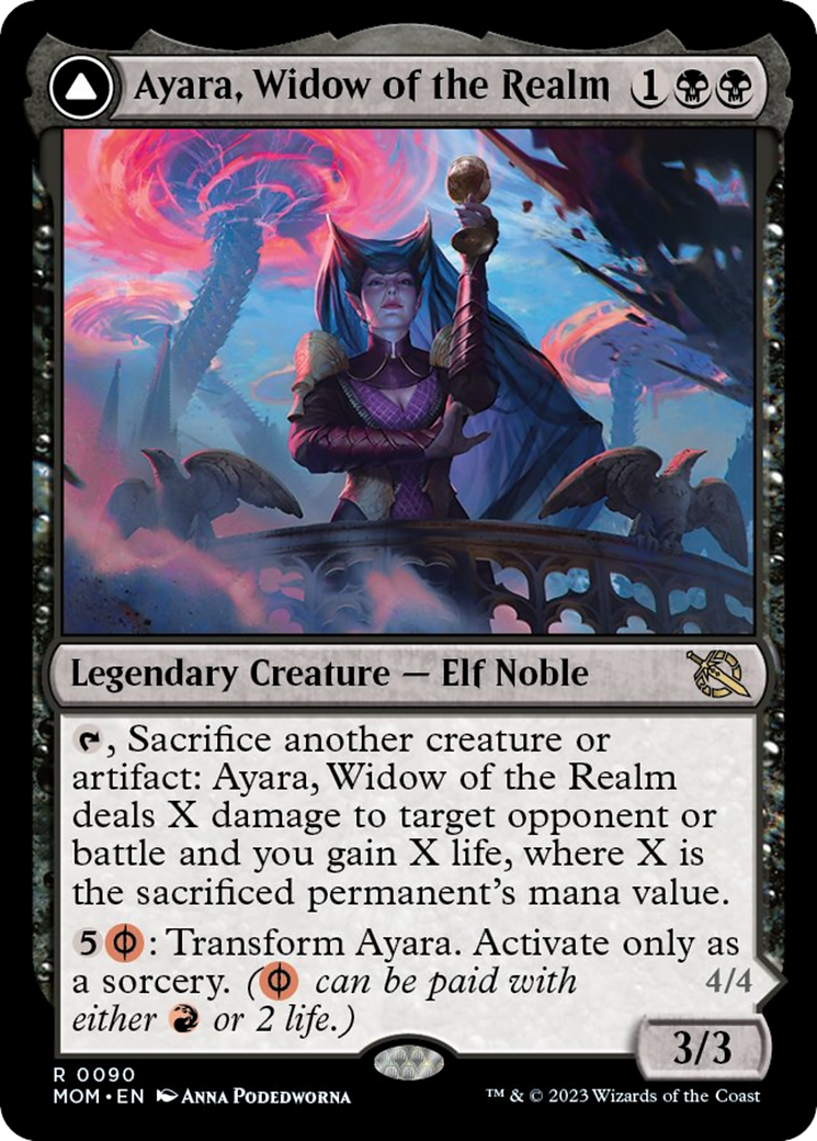 Ayara, Widow of the Realm // Ayara, Furnace Queen Card Image