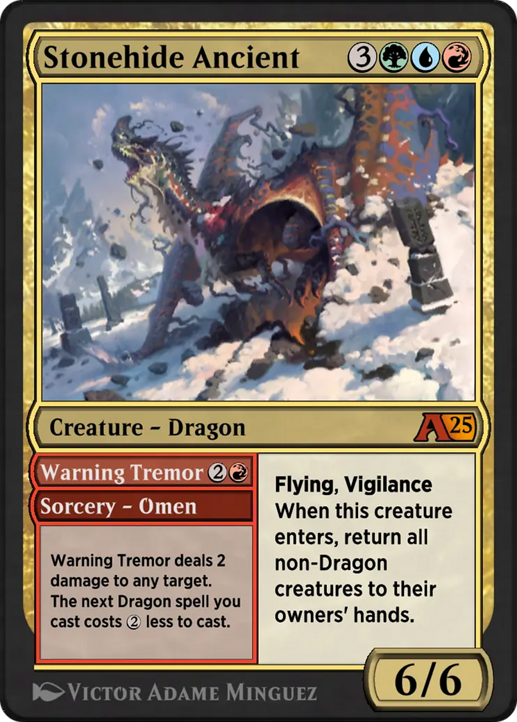 Stonehide Ancient // Warning Tremor Card Image