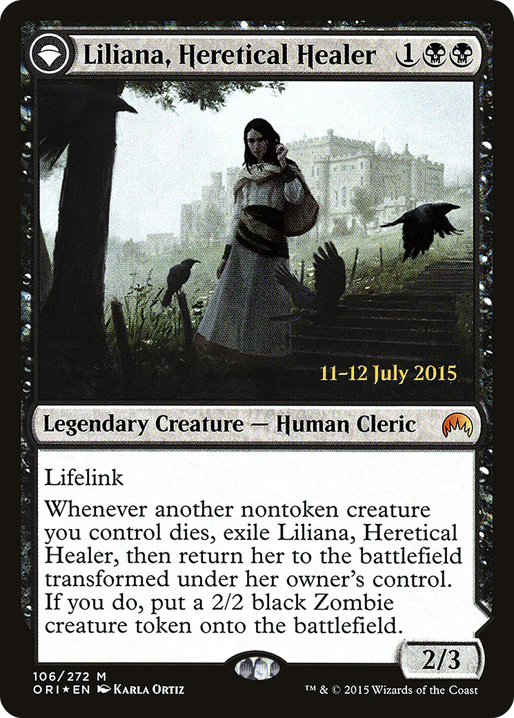Liliana, Heretical Healer // Liliana, Defiant Necromancer Card Image