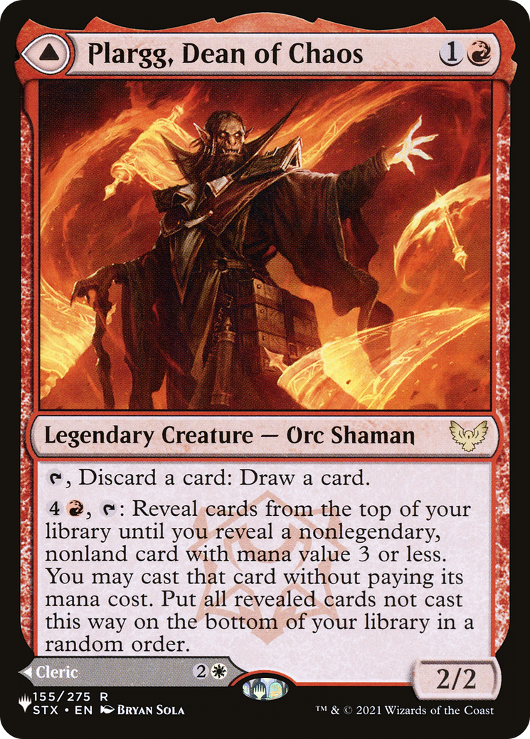 Plargg, Dean of Chaos // Augusta, Dean of Order Card Image