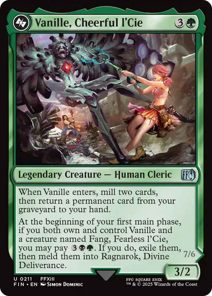 Vanille, Cheerful l'Cie // Ragnarok, Divine Deliverance Card Image