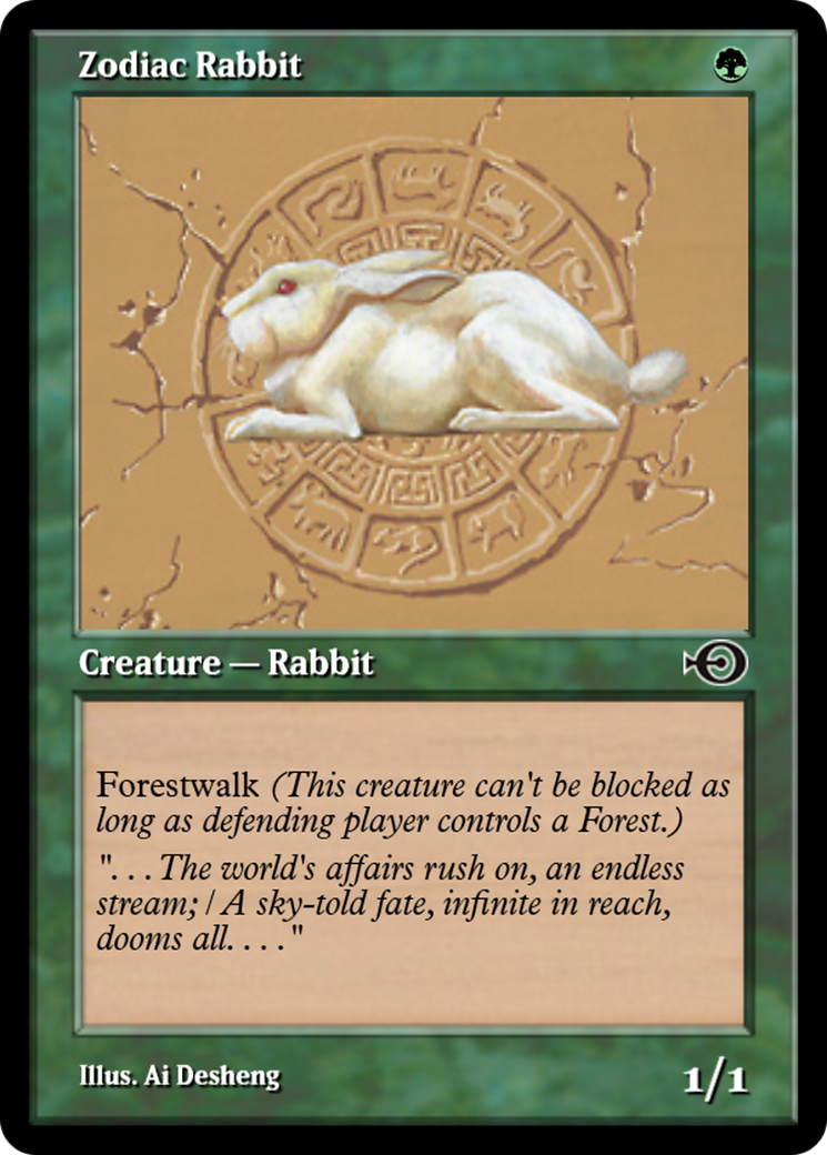 Zodiac Rabbit Card Image
