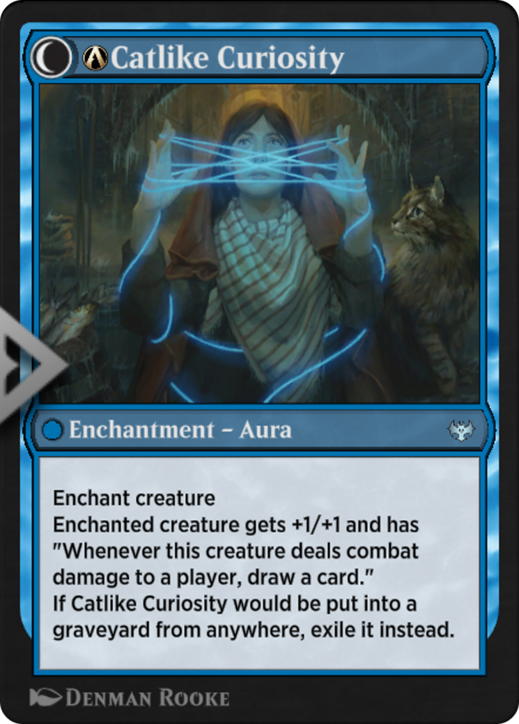 A-Mischievous Catgeist // A-Catlike Curiosity Card Image