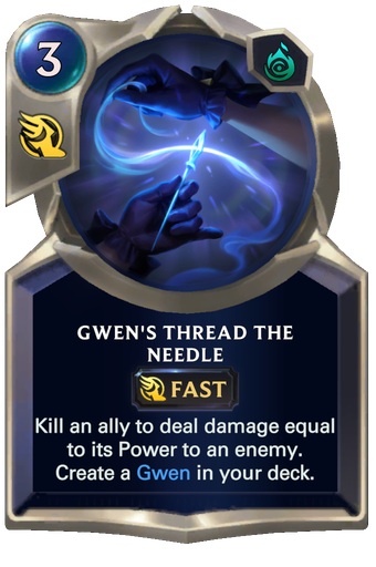 Gwen's Thread the Needle Card Image