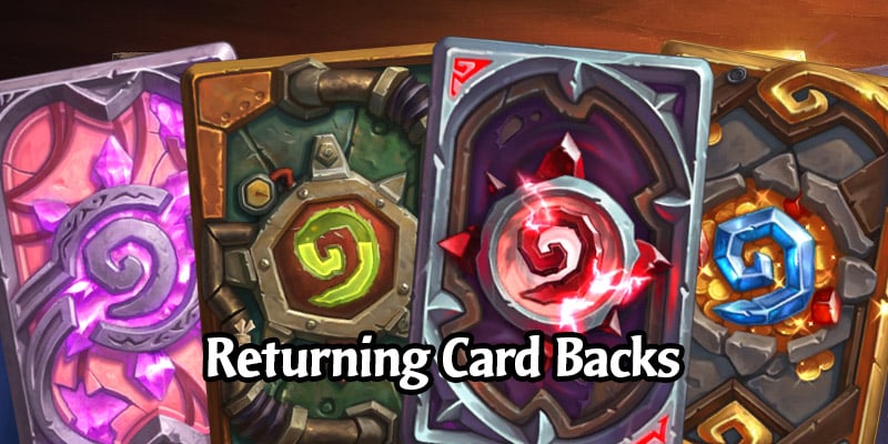 Hearthstone Has 4 Returning Card Backs Coming in Patch 20.0