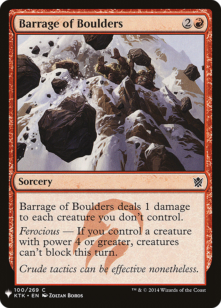 Barrage of Boulders Card Image