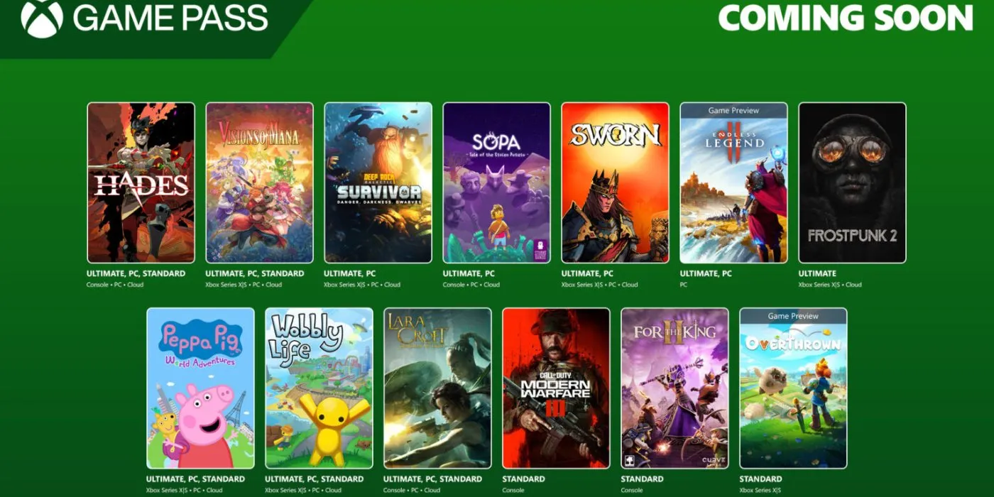 The Second Wave of Game Pass Titles for September Is Here - Call of Duty: Modern Warfare III, Hades, Frostpunk 2, and More