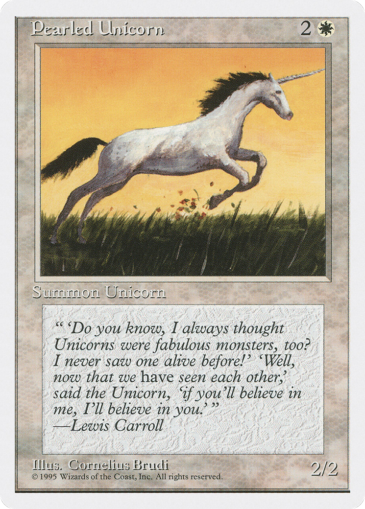 Pearled Unicorn Card Image