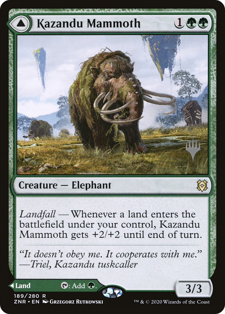 Kazandu Mammoth // Kazandu Valley Card Image