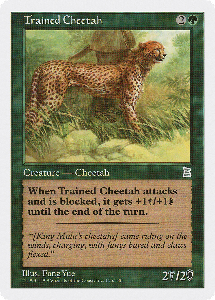 Trained Cheetah Card Image