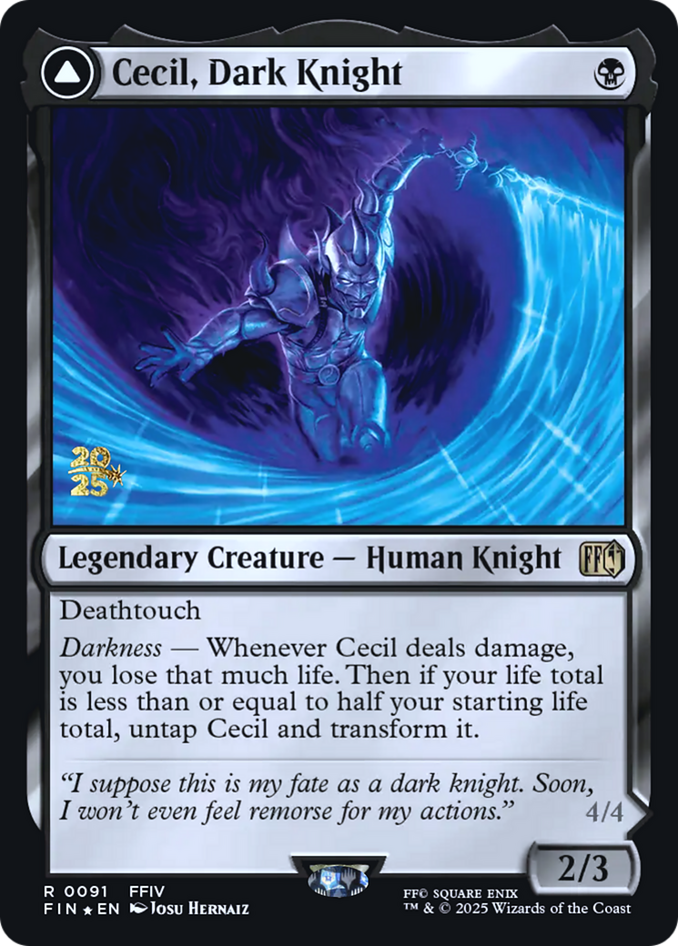 Cecil, Dark Knight // Cecil, Redeemed Paladin Card Image