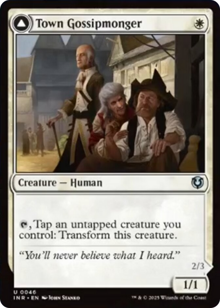 Town Gossipmonger // Incited Rabble Card Image