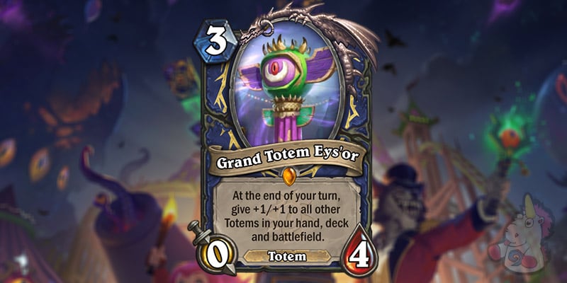 Grand Totem Eys'or is a New Legendary Shaman Totem Revealed for Hearthstone's Darkmoon Faire Expansion