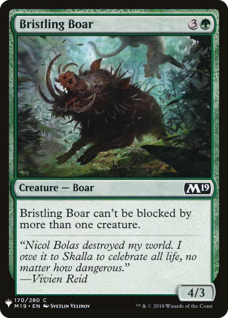 Bristling Boar Card Image