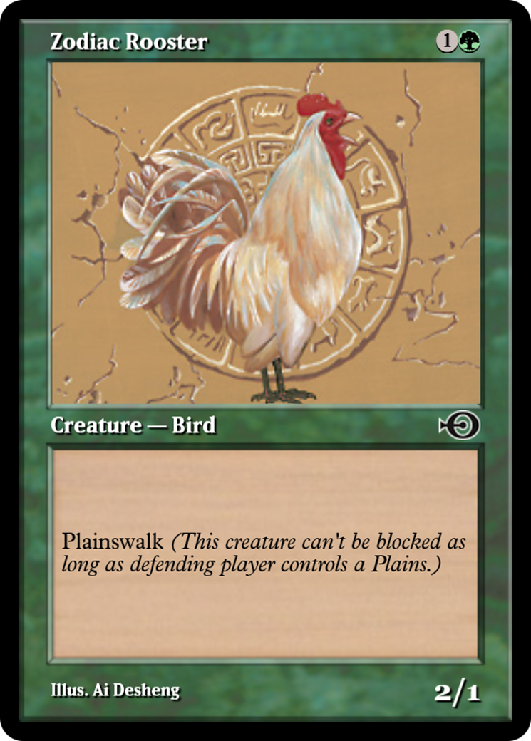 Zodiac Rooster Card Image