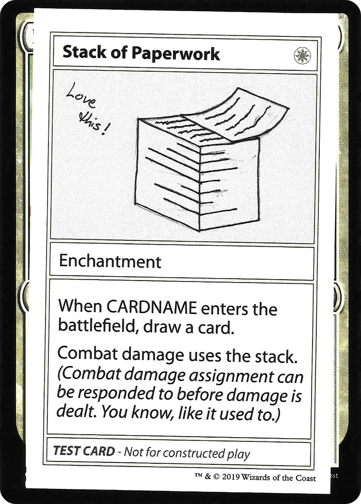 Stack of Paperwork Card Image