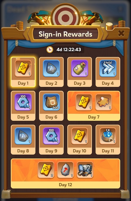 Whiteout Survival Dead Shot Sign-in Rewards