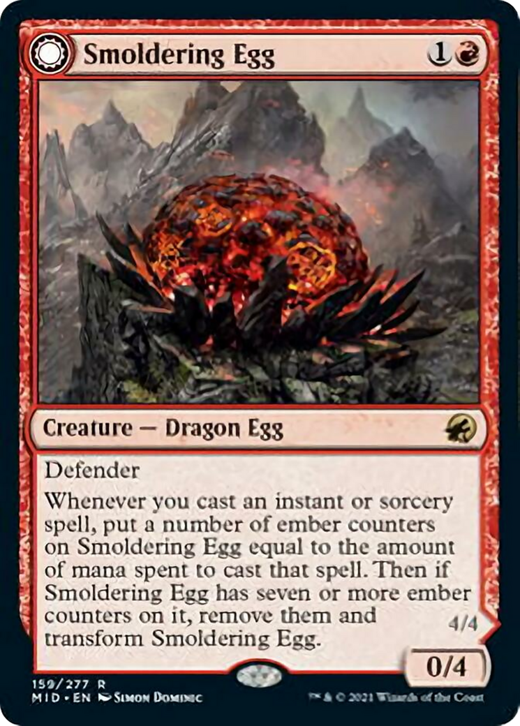 Smoldering Egg // Ashmouth Dragon Card Image