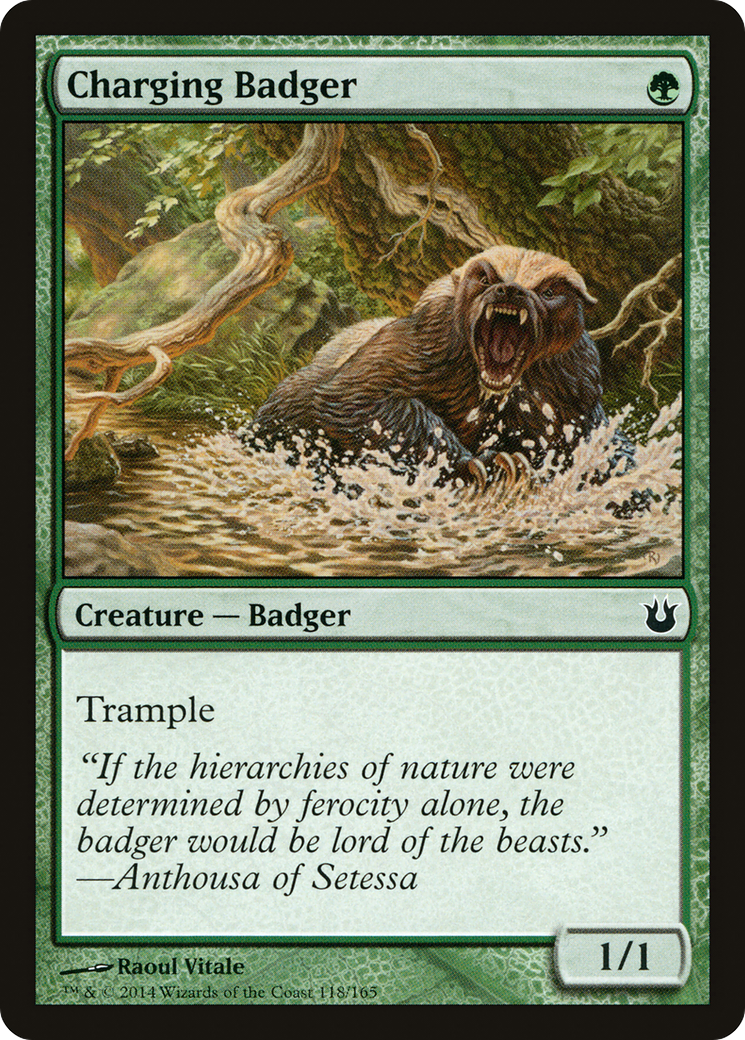 Charging Badger Card Image