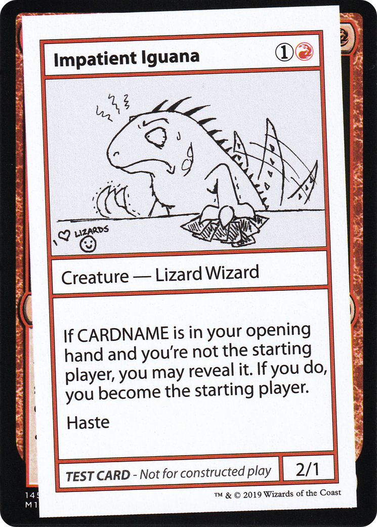 Impatient Iguana Card Image