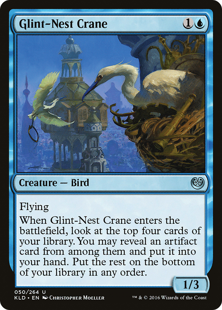 Glint-Nest Crane Card Image