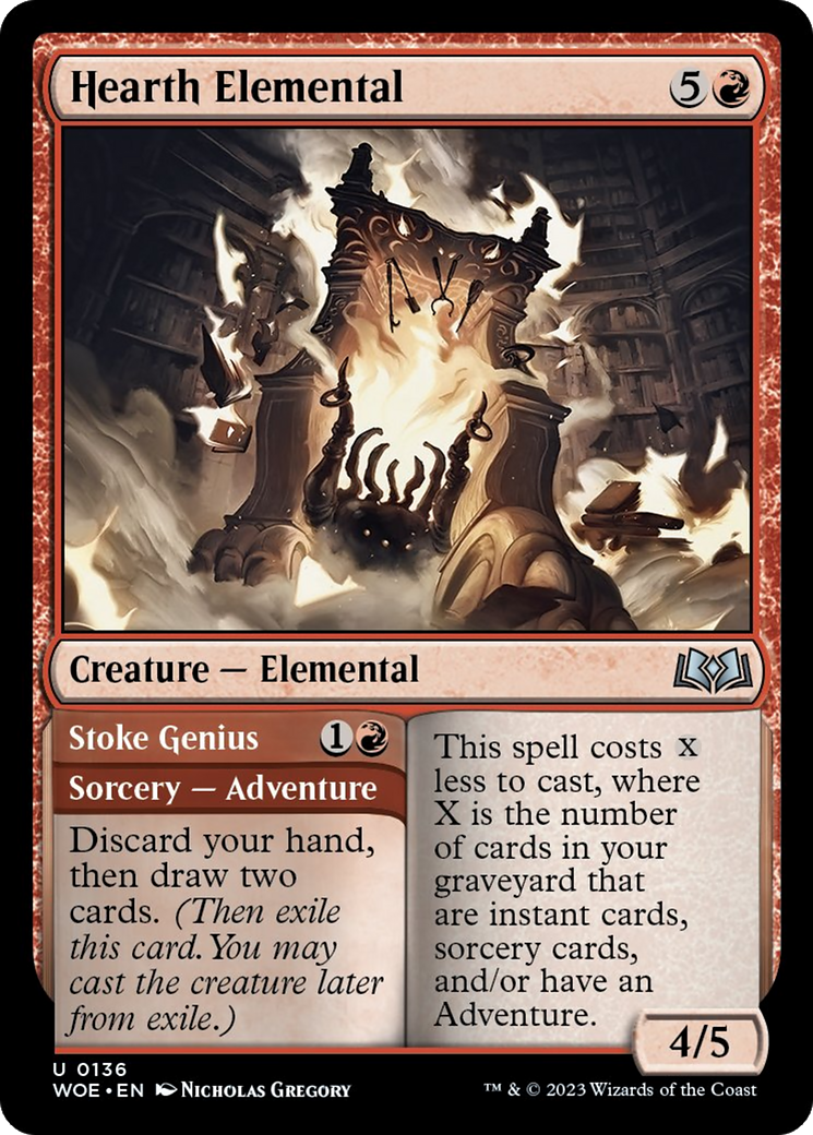 Hearth Elemental // Stoke Genius Card Image