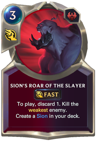 Sion's Roar of the Slayer Card Image