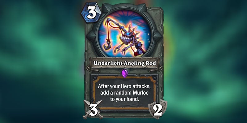 Underlight Angling Rod is a new Paladin Weapon Revealed for Hearthstone's Ashes of Outland Expansion