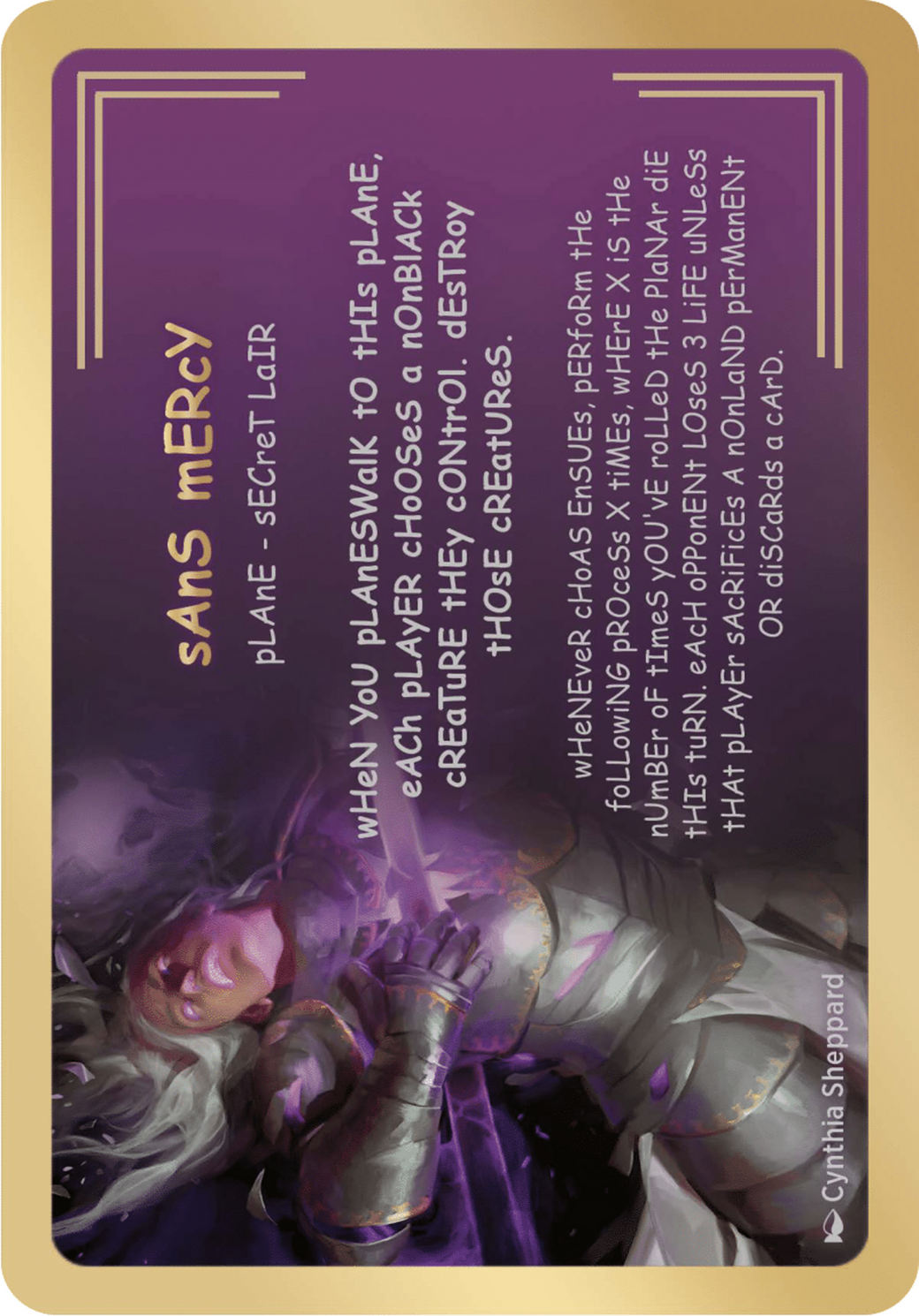 sAnS mERcY Card Image