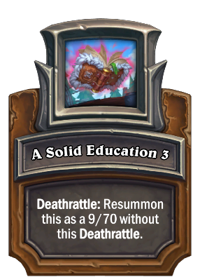 A Solid Education 3 Card Image