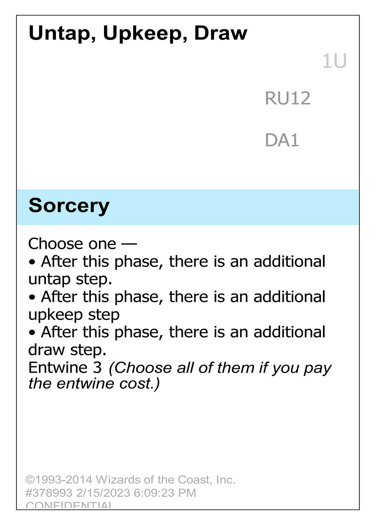 Untap, Upkeep, Draw Card Image