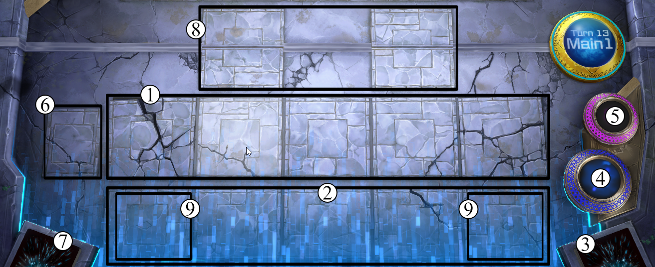 The Yu-Gi-Oh board, as seen in Master Duel