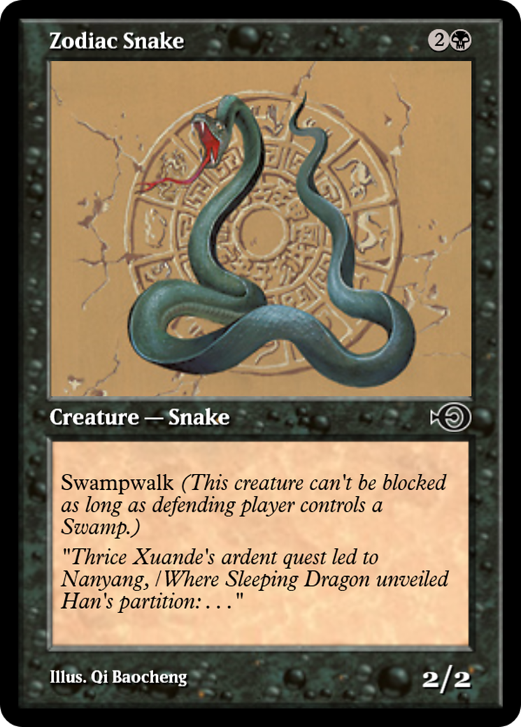 Zodiac Snake Card Image