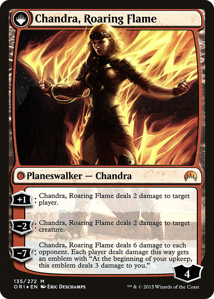 Chandra, Fire of Kaladesh // Chandra, Roaring Flame Card Image