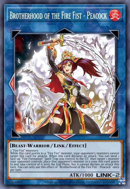 Brotherhood of the Fire Fist - Peacock Card Image