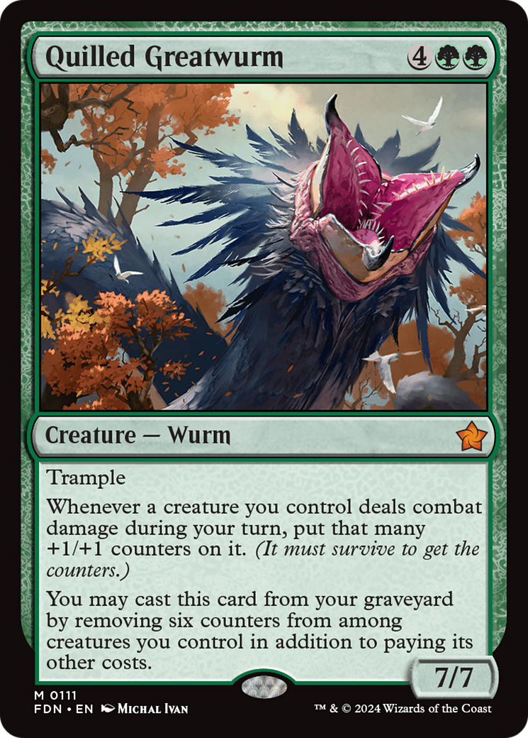 Quilled Greatwurm Card Image