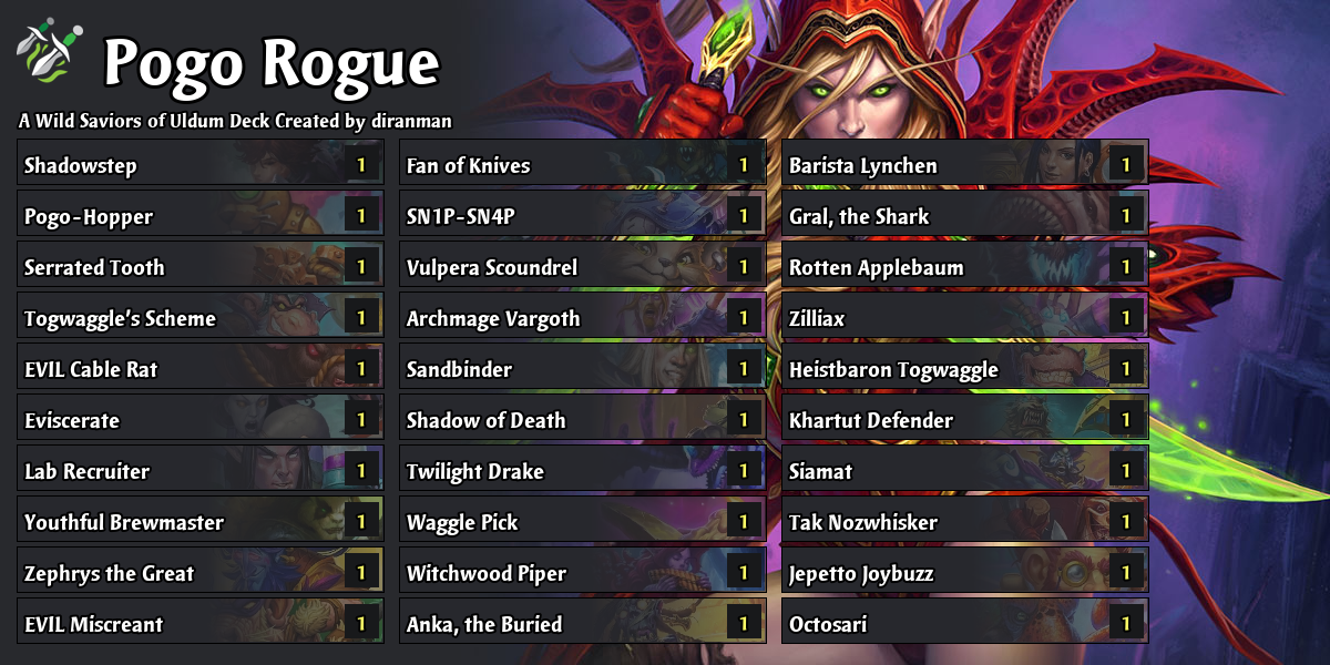 Octosari Pogo zeph Saviors of Uldum Hearthstone Decks Out of Games