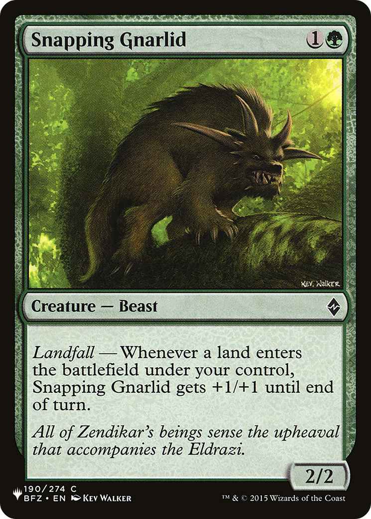 Snapping Gnarlid Card Image