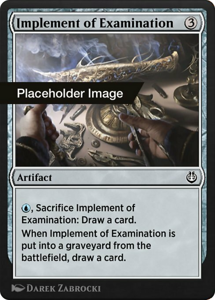 Implement of Examination Card Image