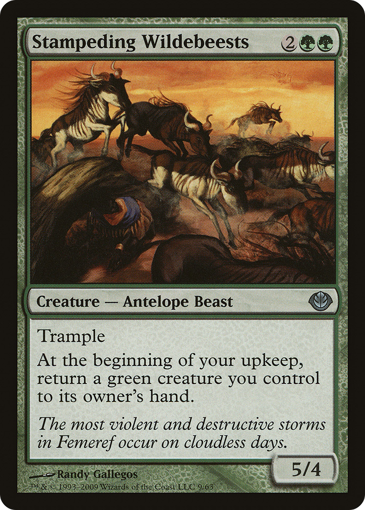 Stampeding Wildebeests Card Image