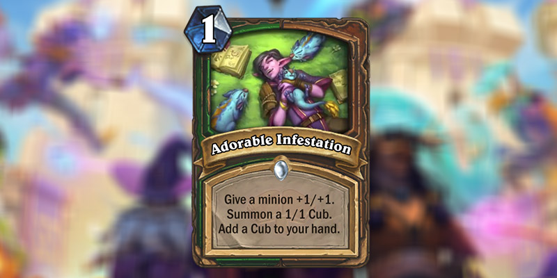 Adorable Infestation is a New Hunter & Druid Card Revealed for Hearthstone's Scholomance Academy Expansion