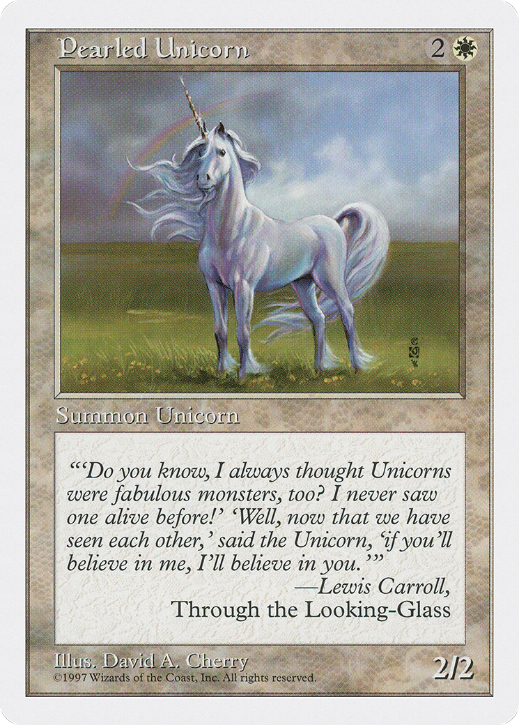 Pearled Unicorn Card Image