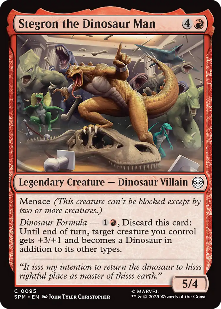 Stegron the Dinosaur Man Card Image