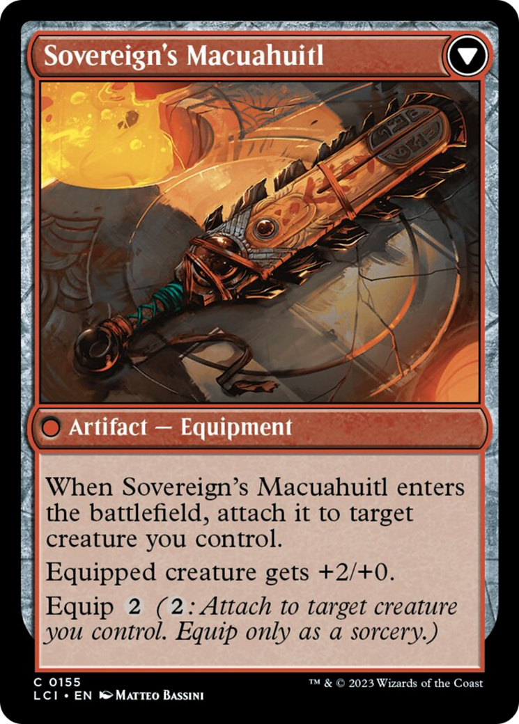 Idol of the Deep King // Sovereign's Macuahuitl Card Image