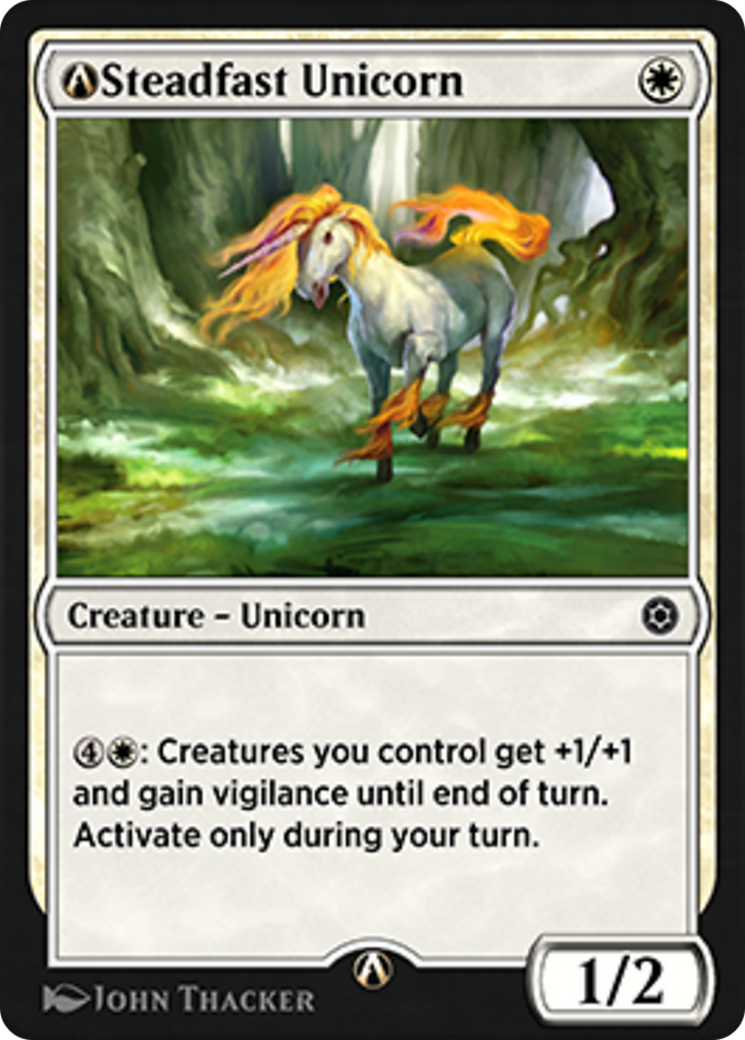 A-Steadfast Unicorn Card Image