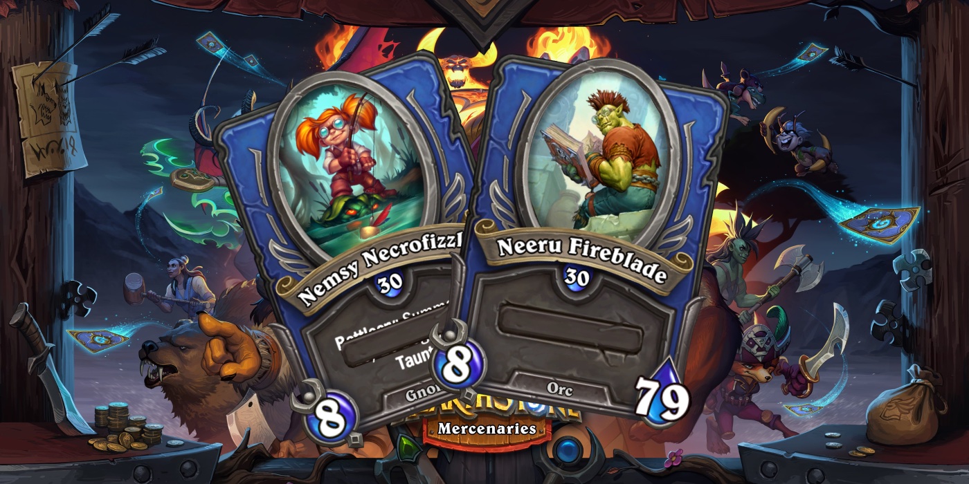 Nemsy Necrofizzle and Neeru Fireblade are New Mercenaries Revealed by the Hearthstone Mercenaries Discord