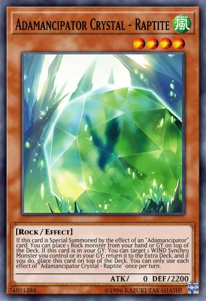 Adamancipator Crystal - Raptite Card Image