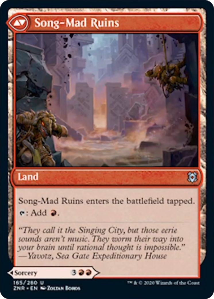 Song-Mad Treachery // Song-Mad Ruins Card Image